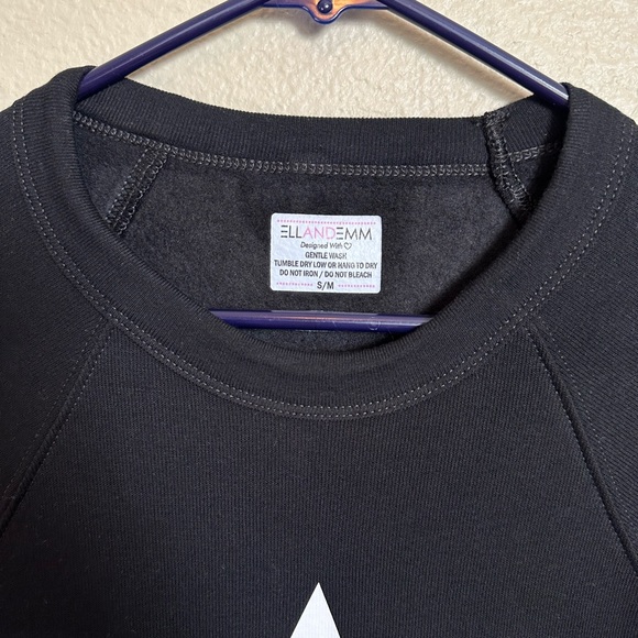 New ELL AND EMM Saint Style Crewneck Sweatshirt Long Sleeve Black - Picture 4 of 10